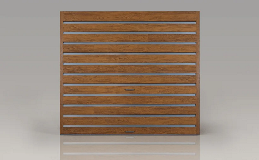 Canyon Ridge Modern Series Garage Doors | Metal Inlay Design in Medium Finish