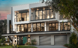 Canyon Ridge Modern Series Garage Doors | Metal Inlay Design in Slate Finish