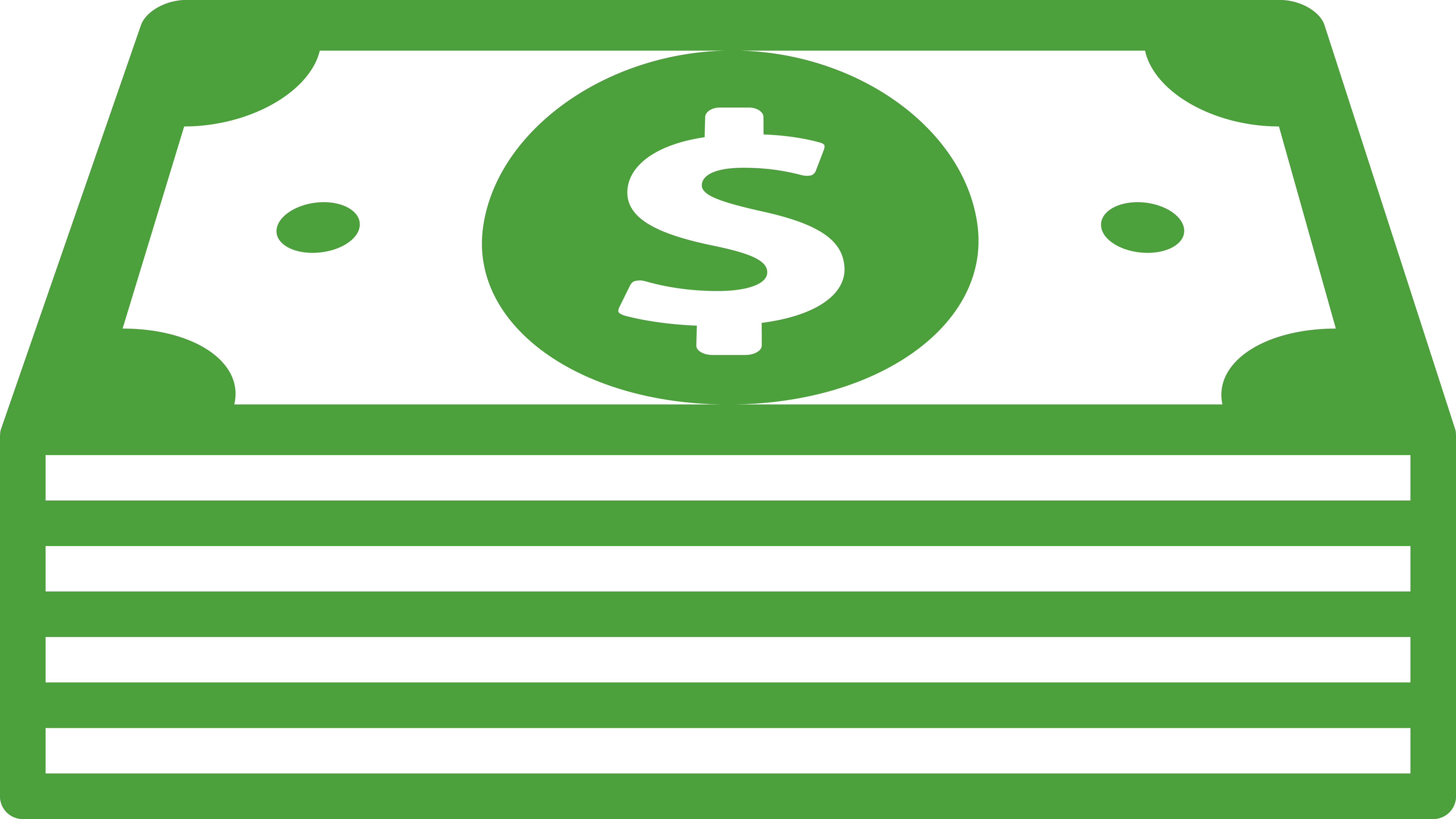We accept cash